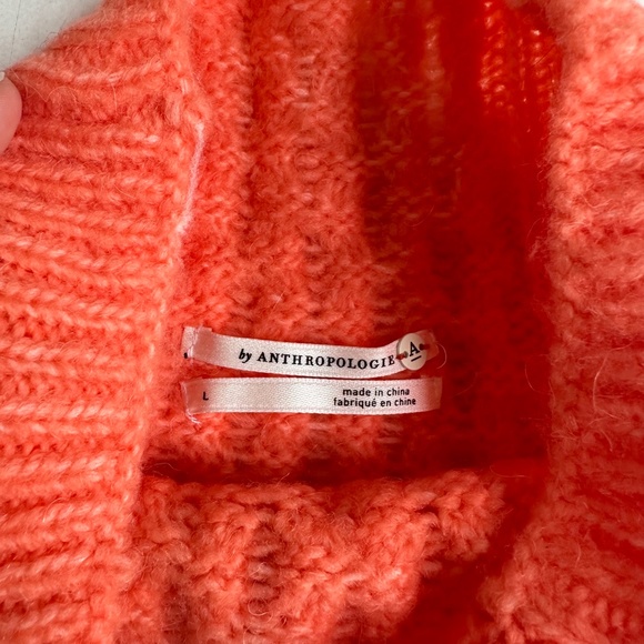 Anthropologie Bia Mock Neck Sweater in Coral - Picture 7 of 11